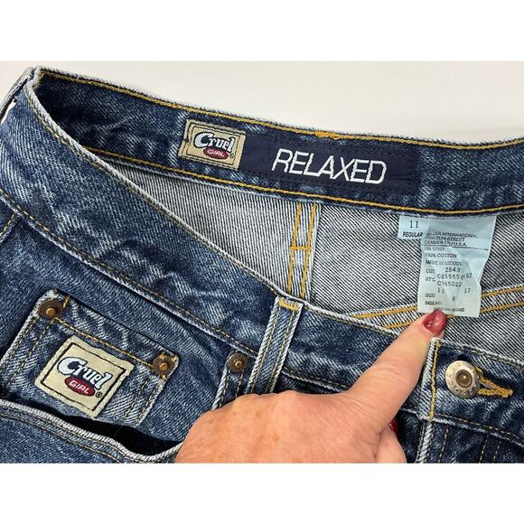 Women's Cruel Girl Relaxed Fit Size 11 Jeans Starched Western - Picture 7 of 11